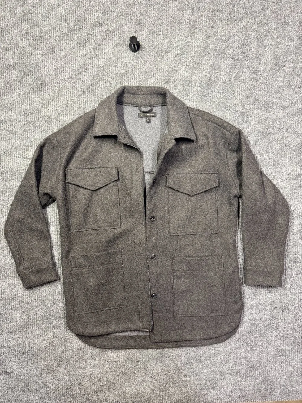 Banana Republic Charcoal Gray Wool Blend Shirt Jacket Size Small